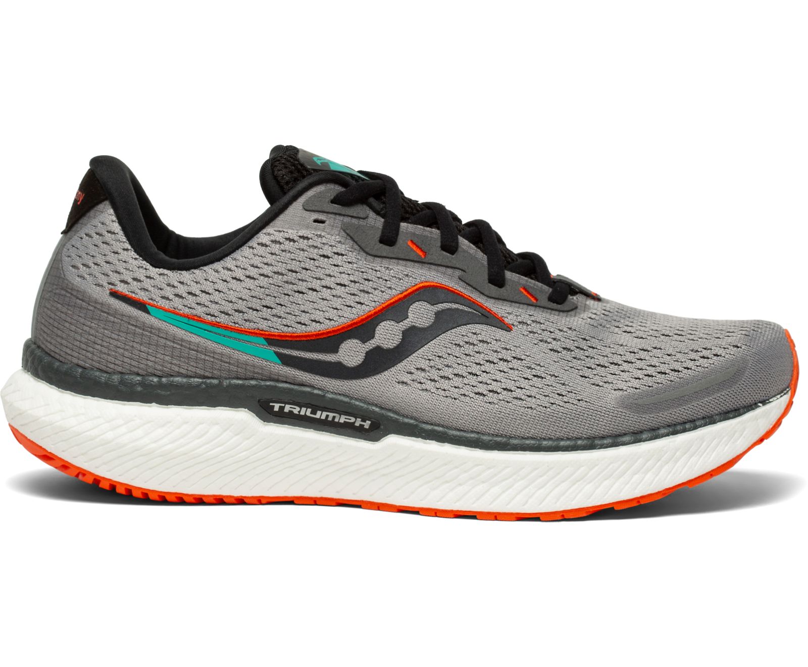 Saucony Triumph 19 Men\'s Running Shoes Grey / Orange | Canada 563JPQJ